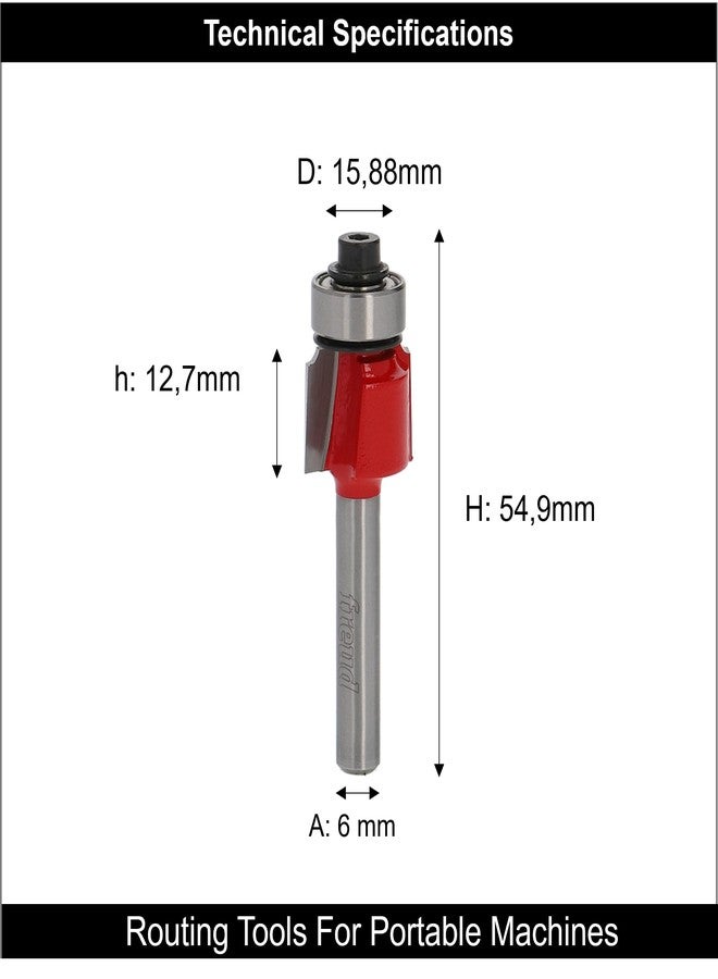 فرويد لقمة تقريب الحواف الخشبية من فرويد (مجموعة بوش) F03FR01763 - 6 مم - Image 3